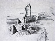 Schneiderturm, Oppenheim – Zeichnung 1854